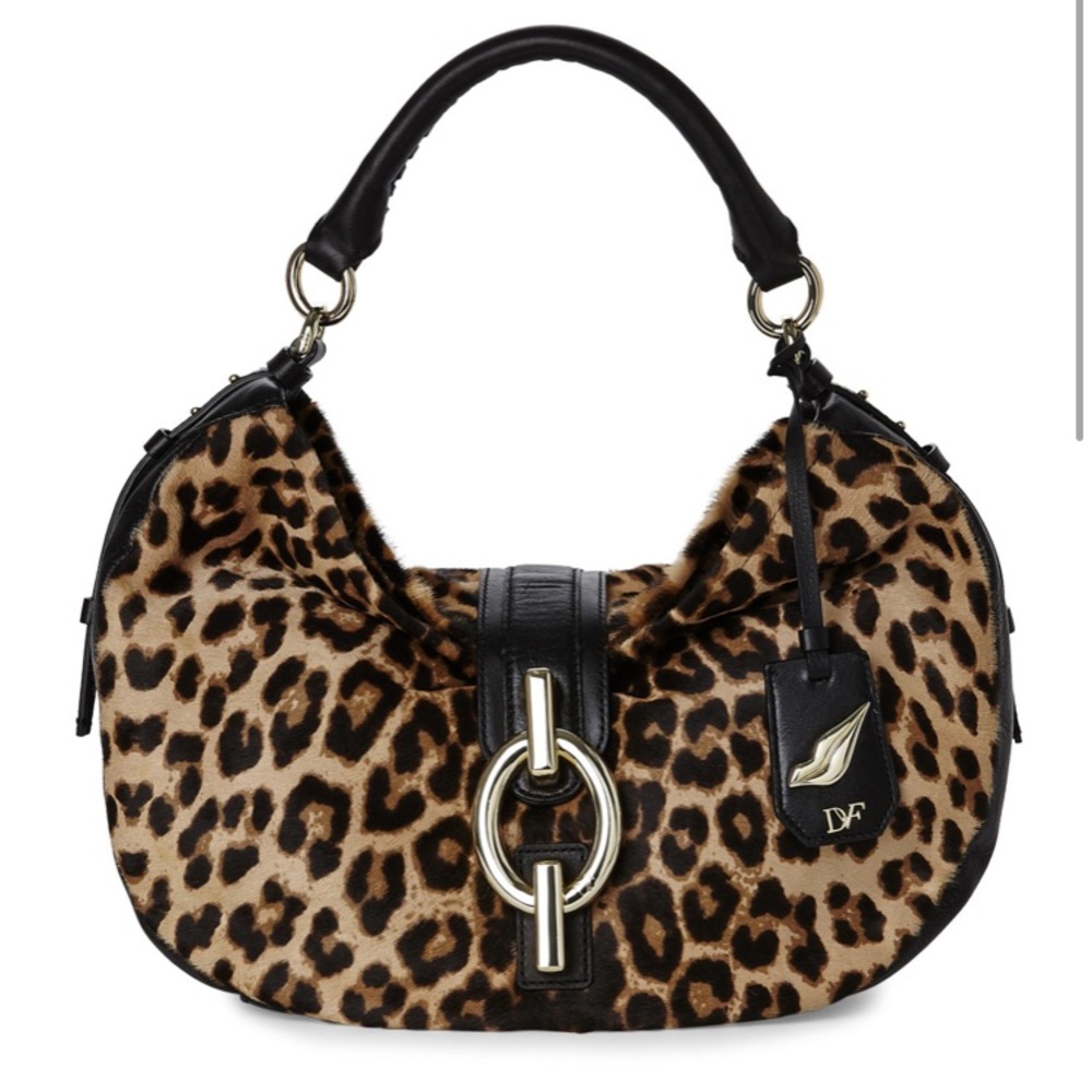 Authentic Luxury Leopard print DVF purse